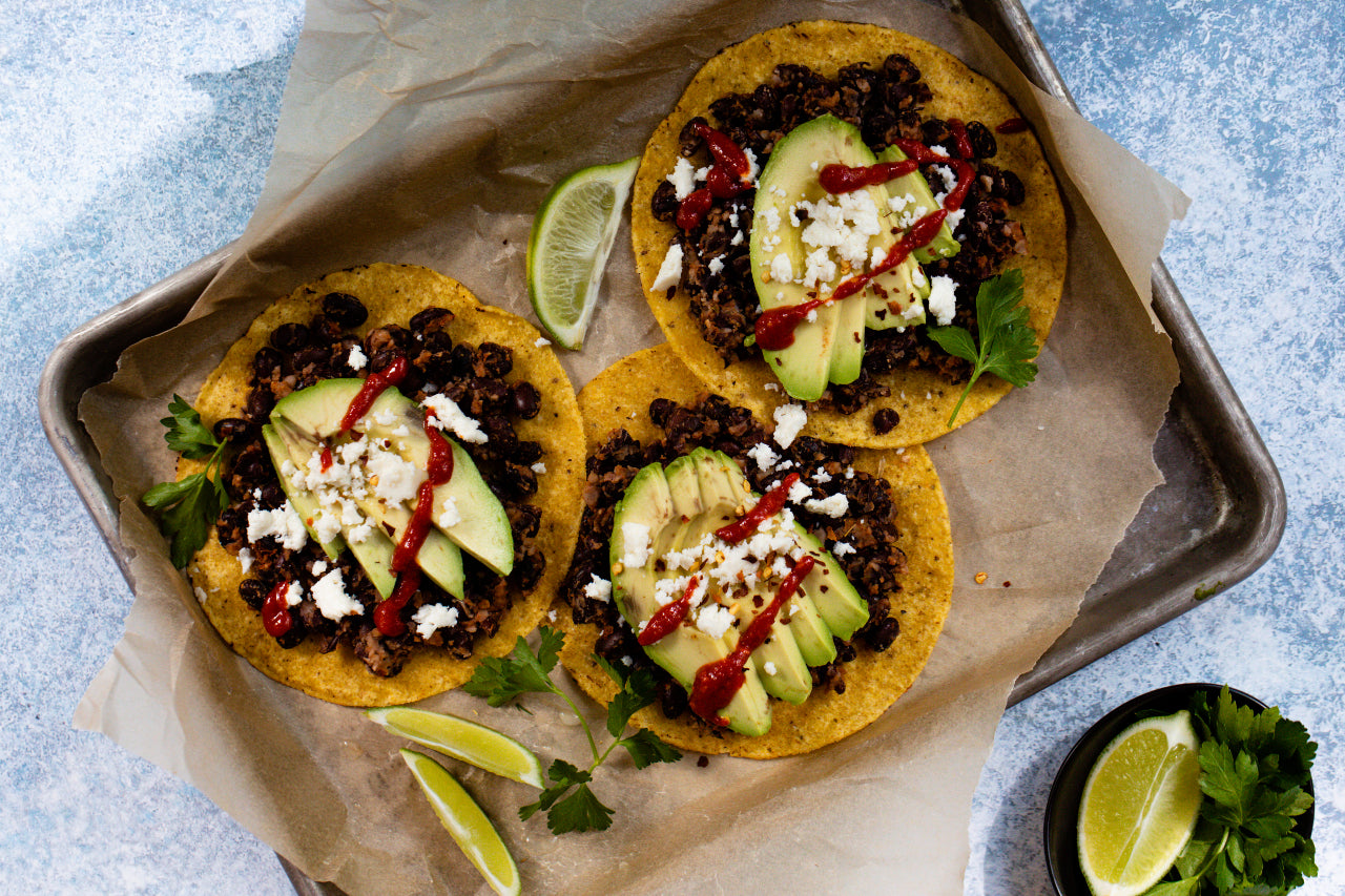 Adobo Bean Tostadas