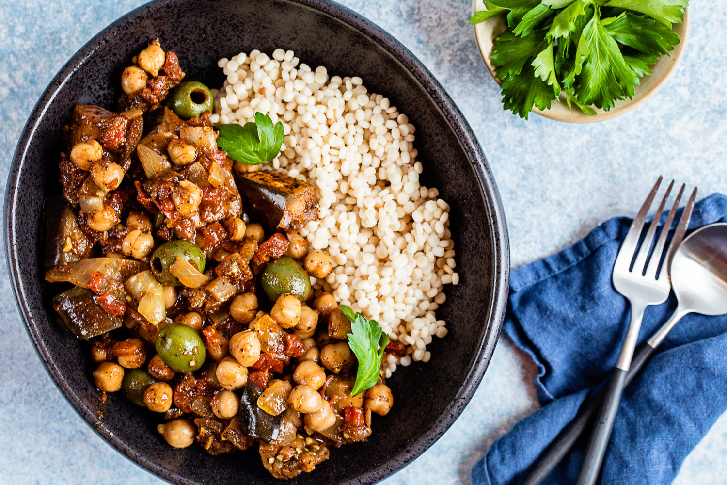 Eggplant Chickpea Tagine (Vegan)