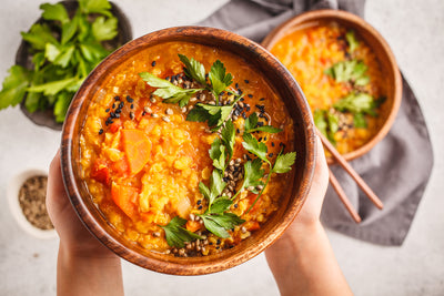 Moroccan Spiced Lentil and Carrot Soup
