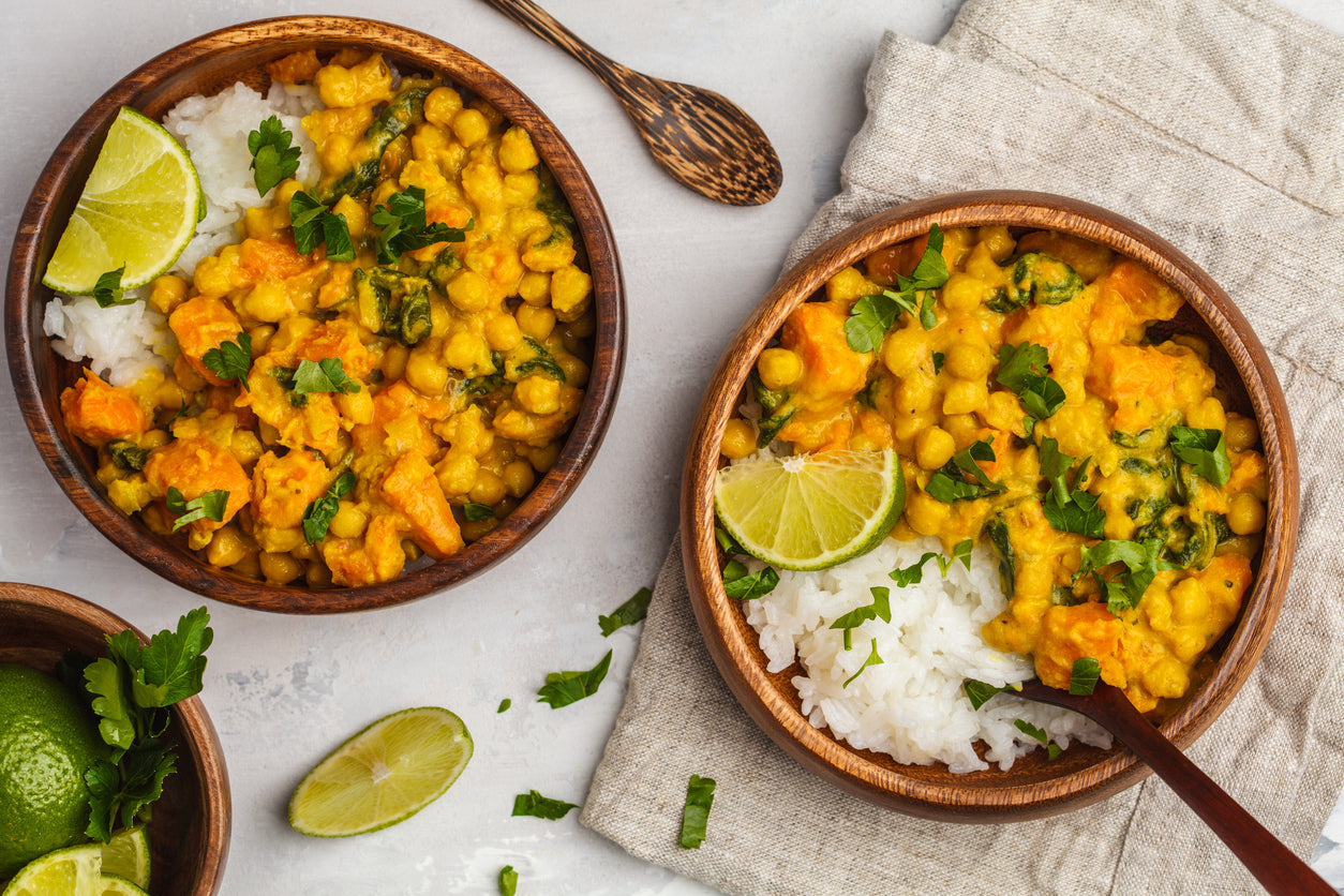 Chickpea Cauliflower Curry Bowls