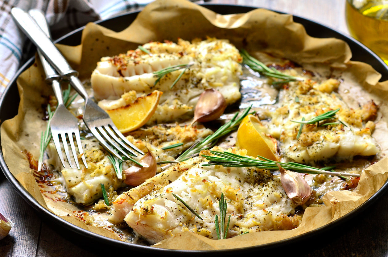 Greek Panko Baked Cod