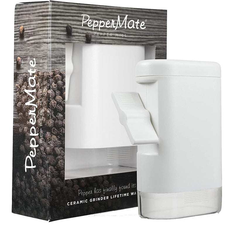PepperMate Traditional Pepper Mill White