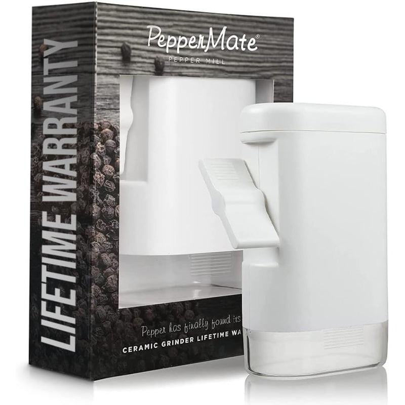 PepperMate Traditional Pepper Mill White